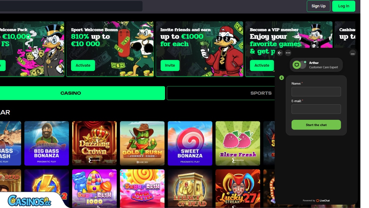 Casho Bet Casino Support