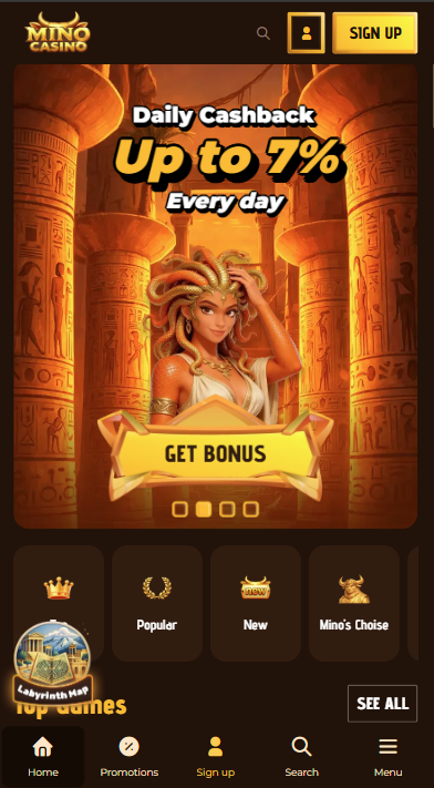 Mino Casino Lobby