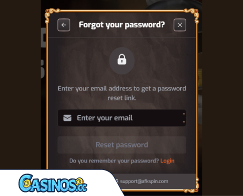 Problems Logging In_ at AFKSpin Casino