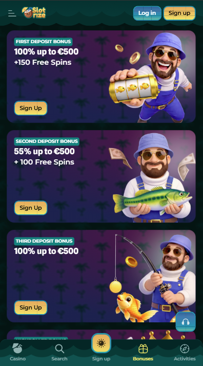 Slotrize Casino Bonuses