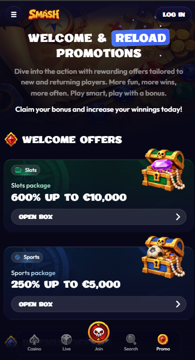 Smash Casino Bonuses