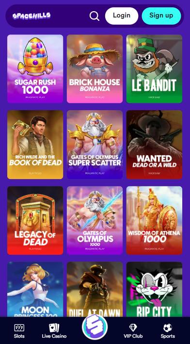 SpaceHills Casino Games