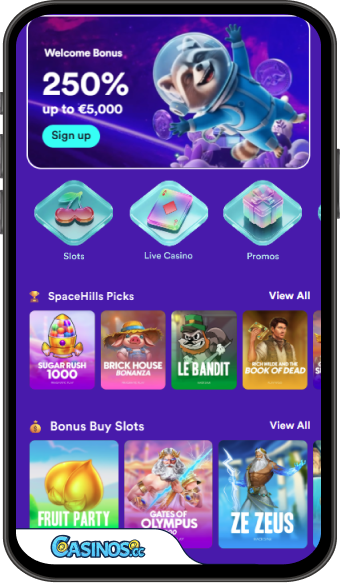 SpaceHills Casino Mobile App
