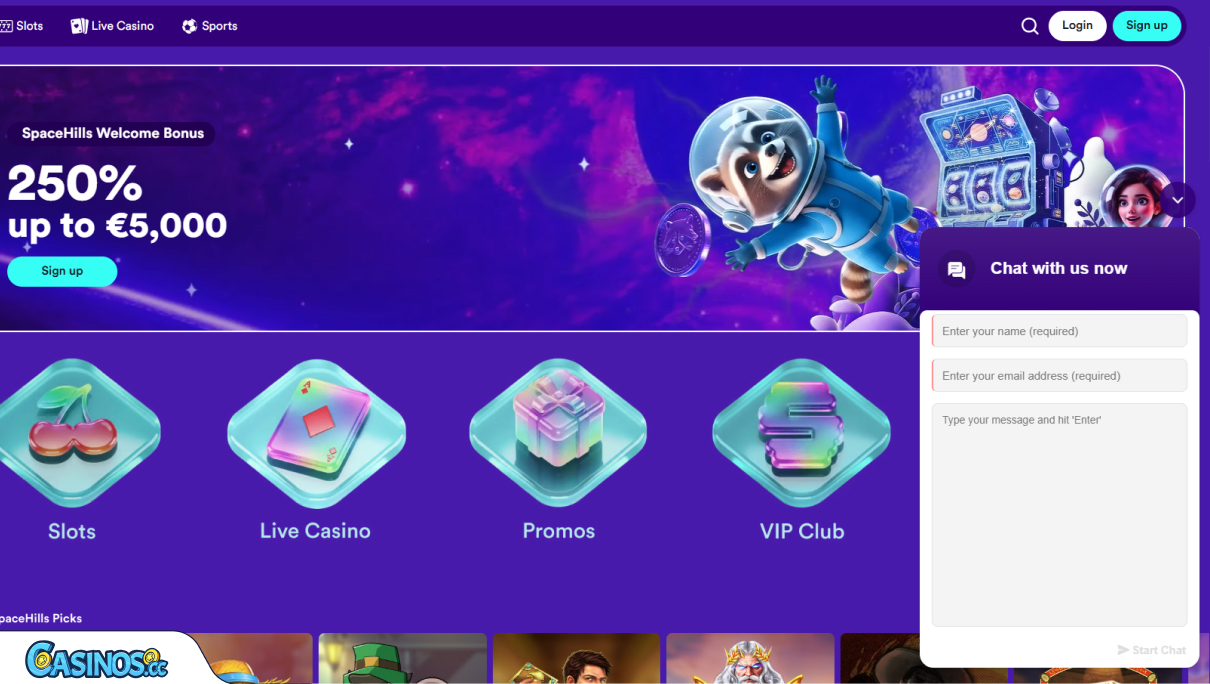 SpaceHills Casino Support