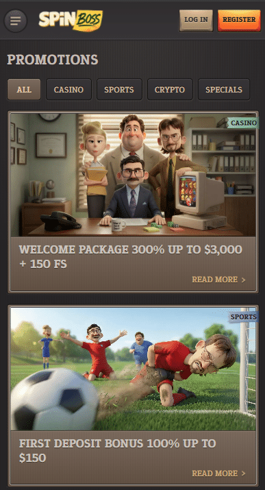 SpinBoss Casino Bonuses