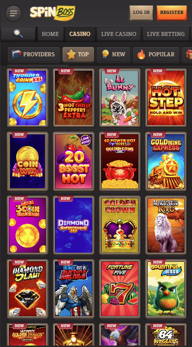 SpinBoss Casino Games