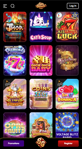 SpinGrande Casino Games