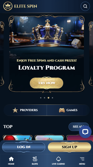 Elite Spin Casino Lobby