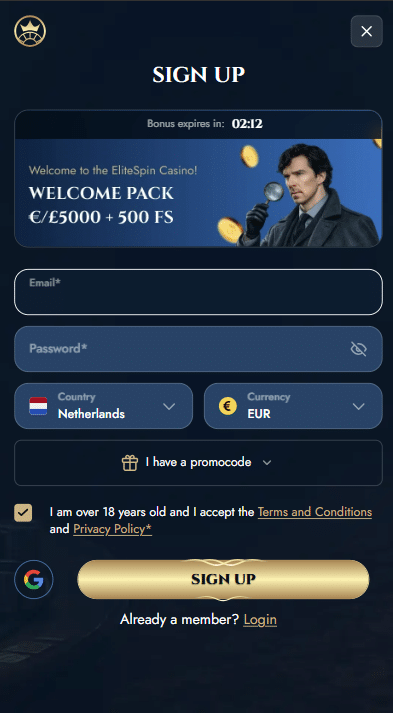 Elite Spin Casino Sign Up