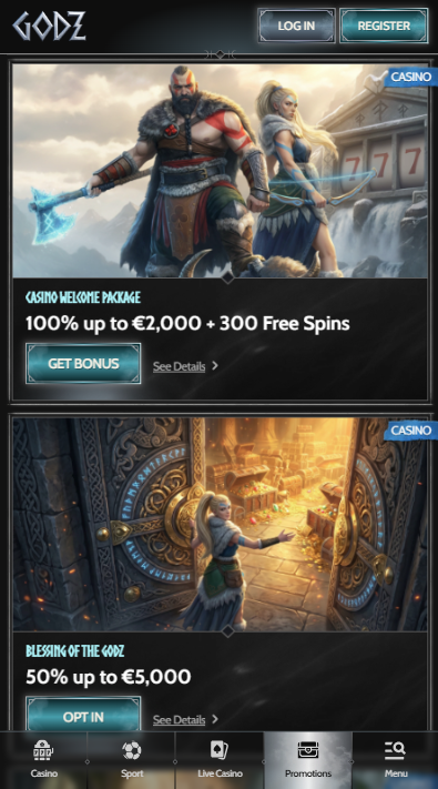 Godz Casino Bonuses