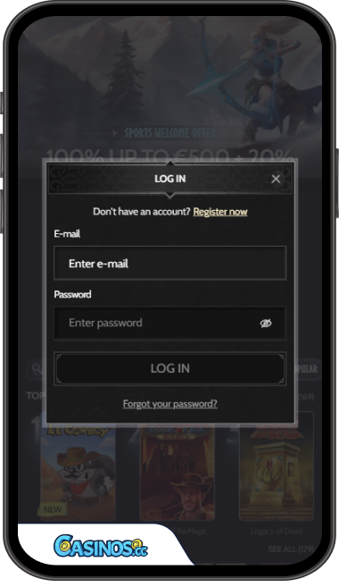 Godz Casino Login from Mobile