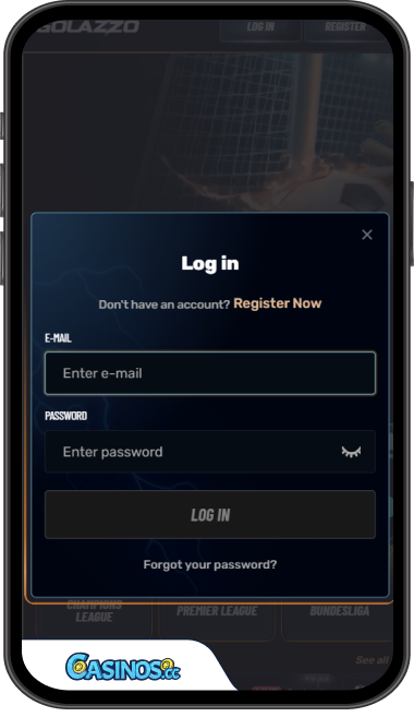 Golazzo Casino Login from Mobile