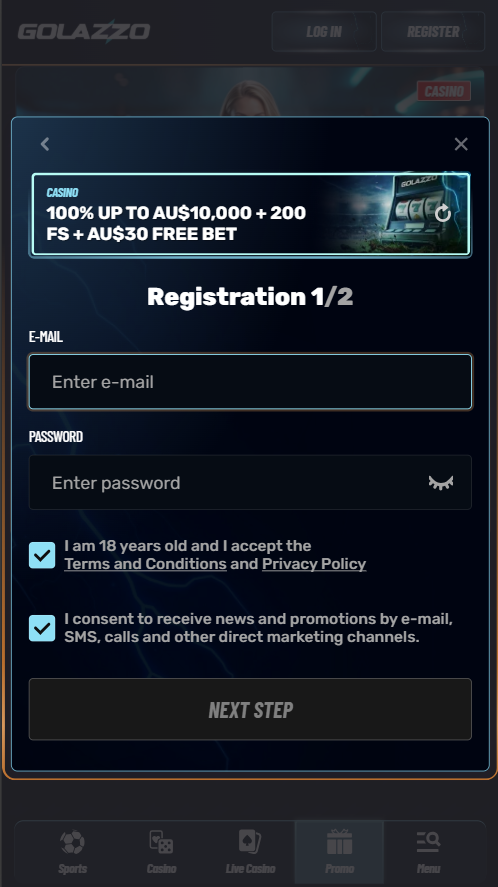 Golazzo Casino Sign Up