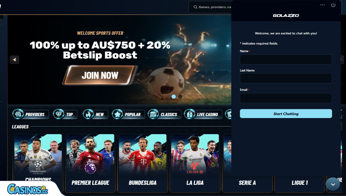 Golazzo Casino Support