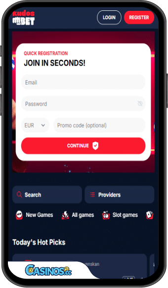 KudosBet Casino Mobile App