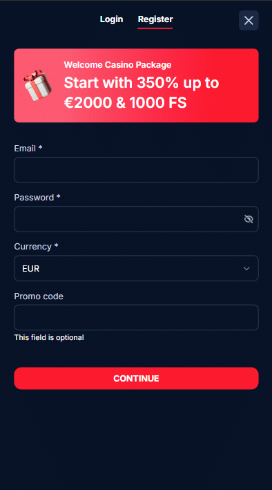 KudosBet Casino Sign Up