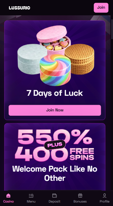 Lussurio Casino Bonuses