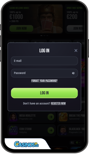 Slim King Casino Login from Mobile