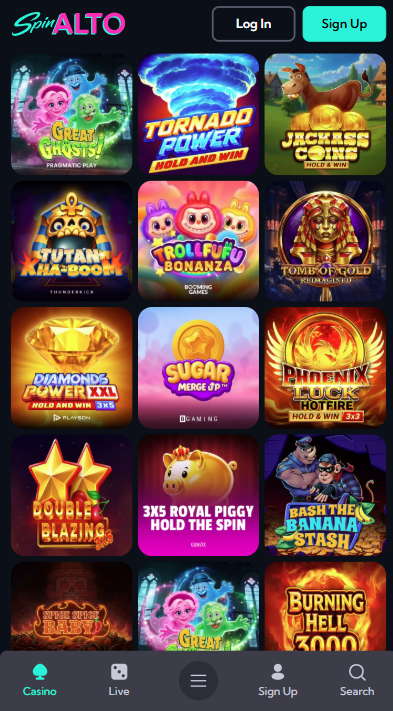SpinAlto Casino Games