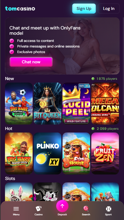 TomCasino Lobby