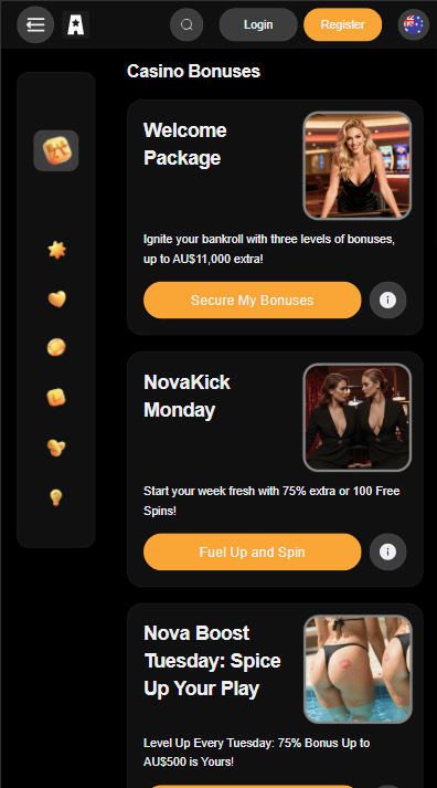 VegasNova Casino Bonuses