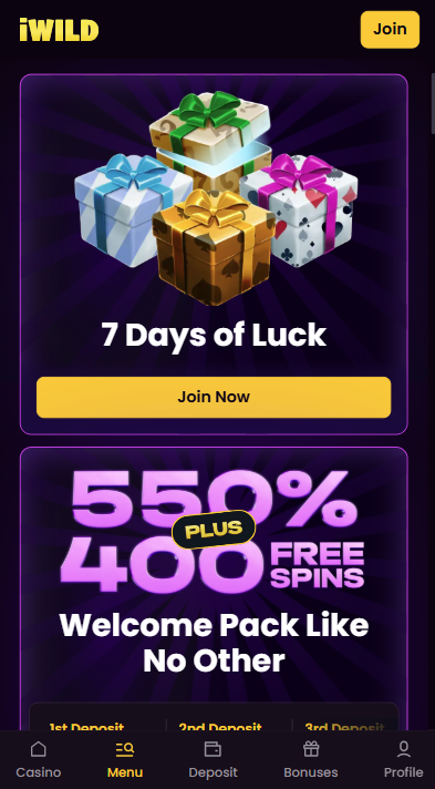 iWild Casino Bonuses