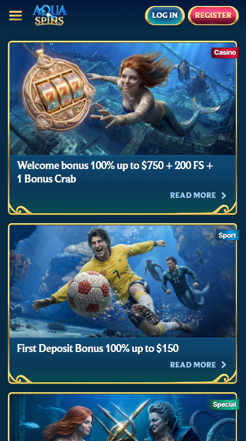 AquaSpins Casino Bonuses