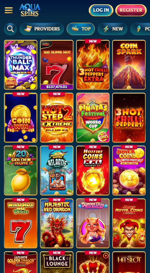 AquaSpins Casino Games