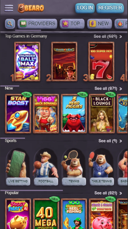 Bearo Casino Games