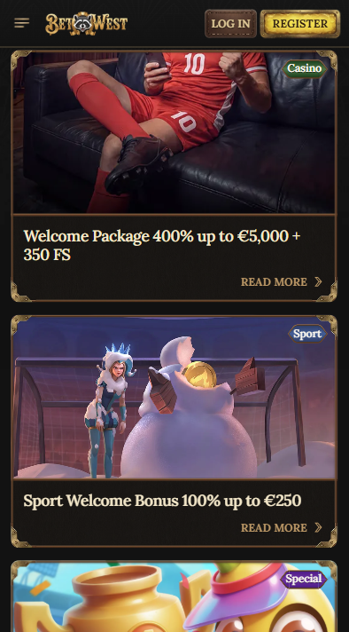 BetWest Casino Bonuses