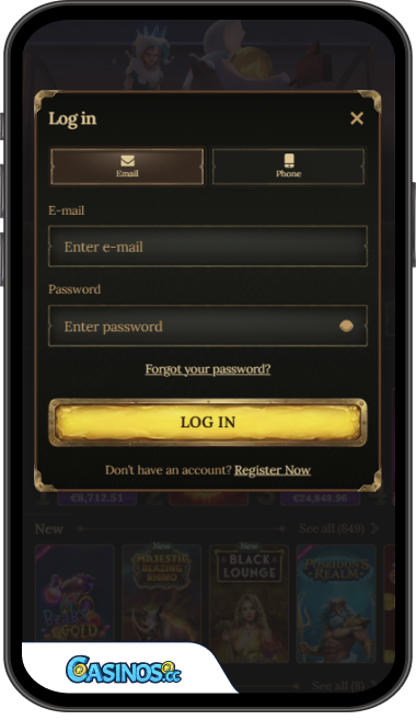 BetWest Casino Login from Mobile