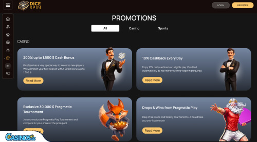 DiceSpin Casino Promotions
