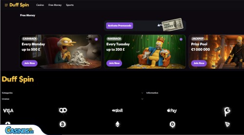 DuffSpin Casino Promotions