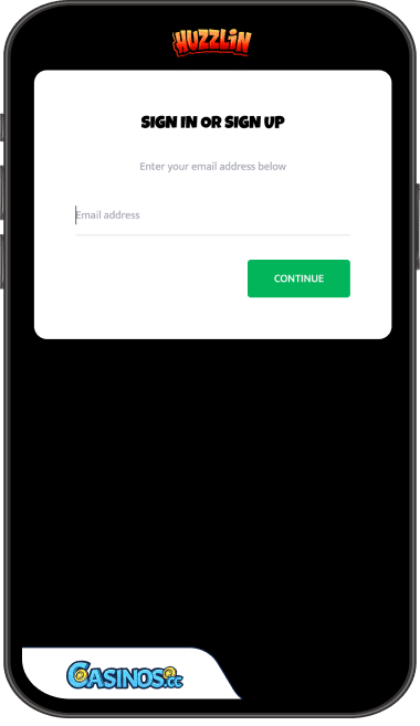 Huzzlin Casino Login from Mobile
