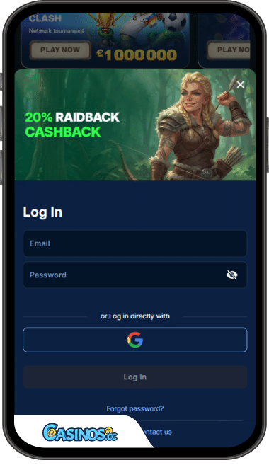 Odin Fortune Casino Login from Mobile