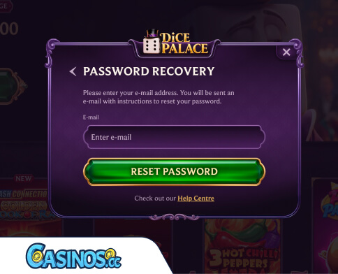 Problems Logging In at Dice Palace Casino