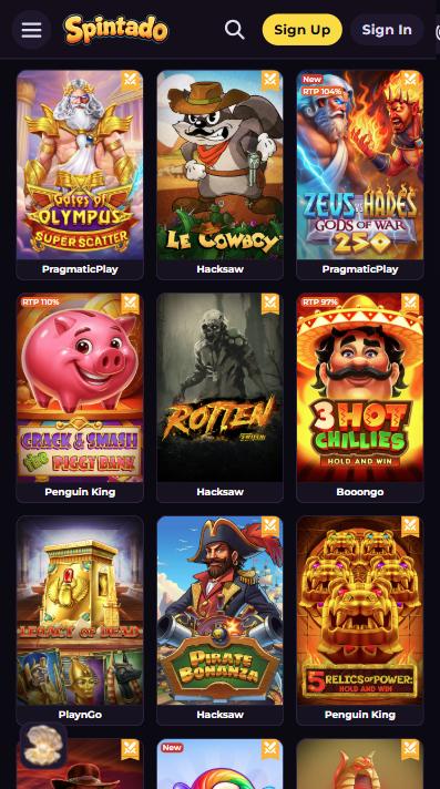 Spintado Casino Games