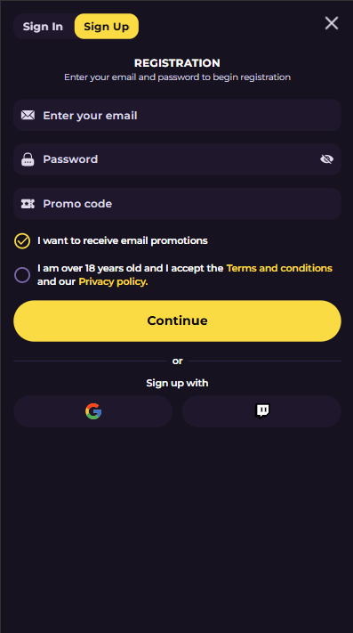 Spintado Casino Sign Up