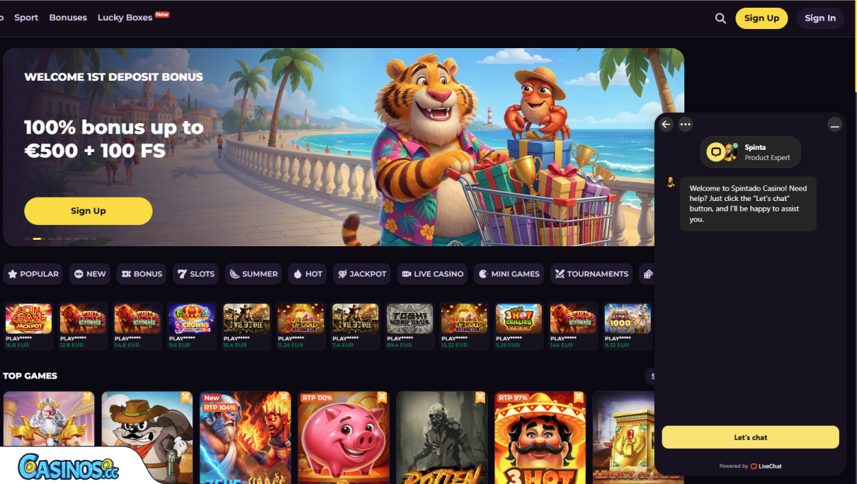 Spintado Casino Support