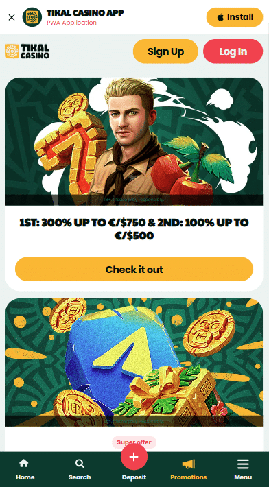 Tikal Casino Bonuses