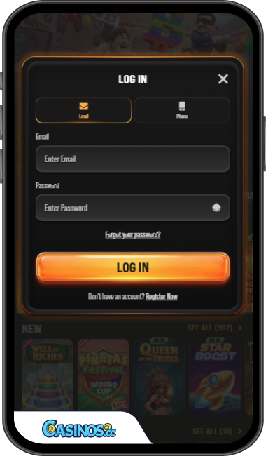 WildHub Casino Login from Mobile