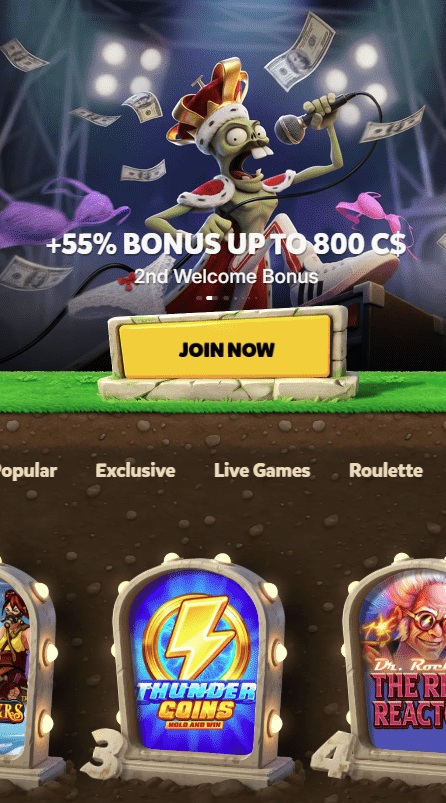 Zombillion Casino Lobby