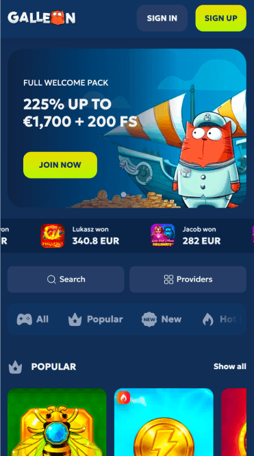 Galleon Casino Lobby