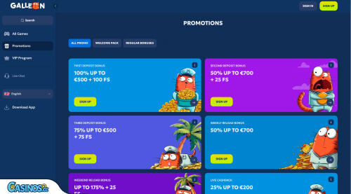 Galleon Casino Promotions