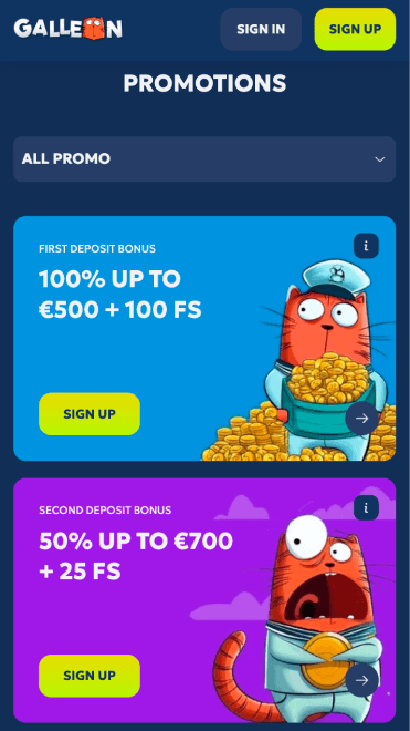 Galleon Casino Promotions