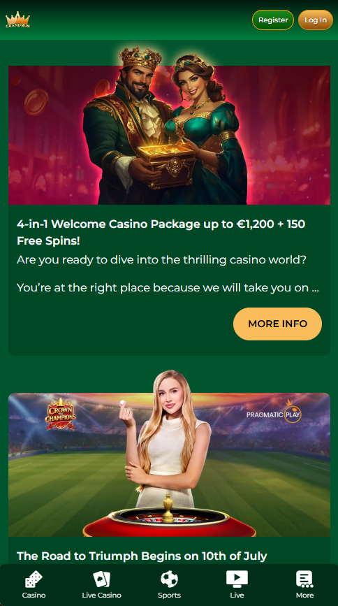 Grandwin Casino Bonuses