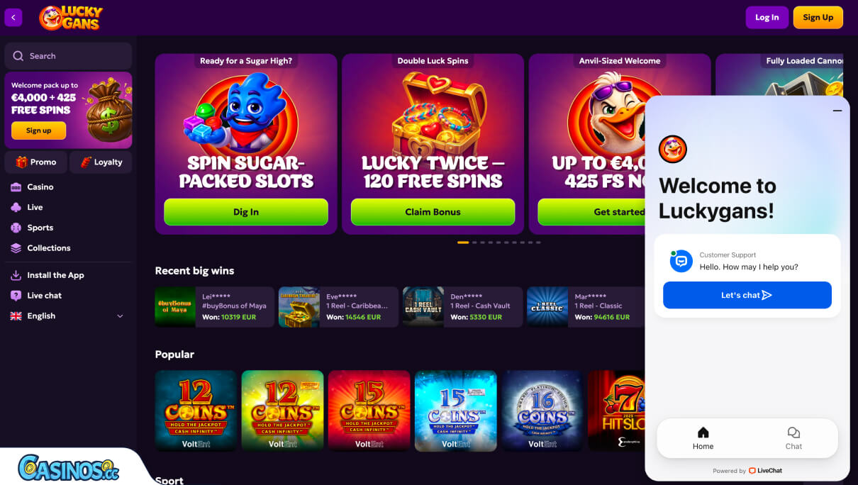 LuckyGans Casino Support