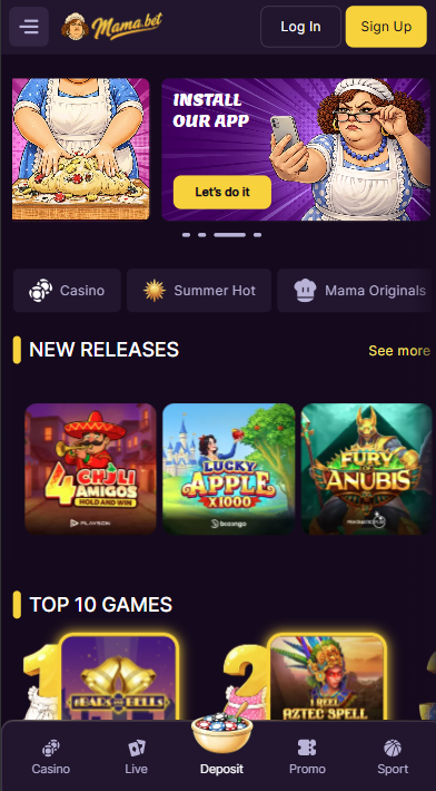 MamaBet Casino Lobby