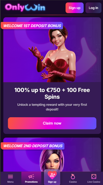 Onlywin Casino Bonuses