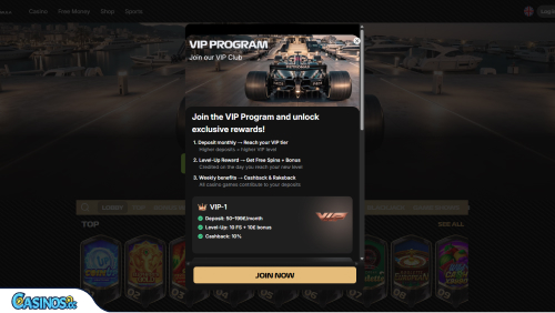 SpinFormula Casino VIP program